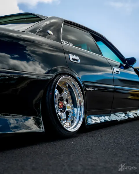 Cars — black sedan, low angle wheel