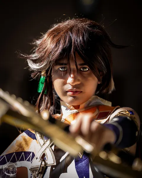 Cosplay — sword character, close